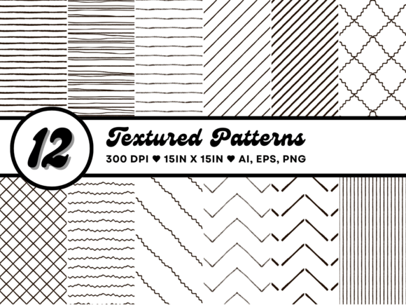 12 Seamless Textured Patterns