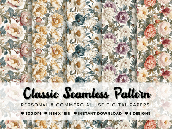 5 Classic Patterns: Elevating Design Strategy with Light and Bright Floral Elements