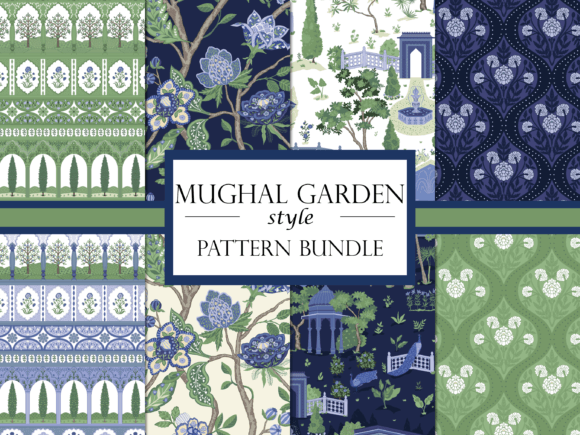 Boho Patterns - Indian Garden Green: A Review of the Mughal-Inspired Digital Collection