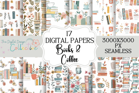 Books and Coffee Seamless Patterns: A Creative Resource for Modern Designers