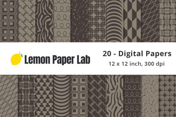 Elevating Digital Design with Unique Two Tone Brown Geometric Patterns from the Black Iron Collection