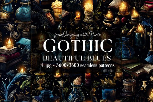 Gothic Wiccan Blue Seamless Patterns 13: A Comprehensive Evaluation for Crafters and Designers