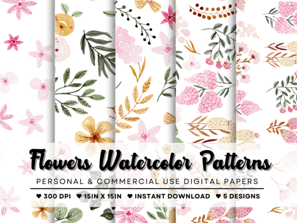 May Flowers Watercolor Patterns: A Strategic Asset for Visual Identity