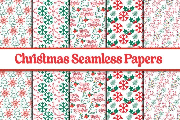 Merry Christmas Digital Patterns Designe for Creative Projects
