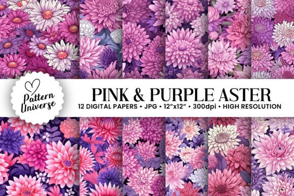 Pink Purple Aster Flower Patterns: A Strategic Asset for Creative Workflows