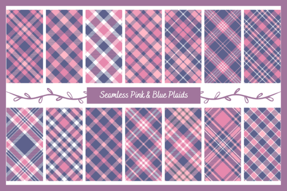 Seamless Pink and Blue Plaid Patterns: The Ultimate Guide to Digital Papers for Creatives